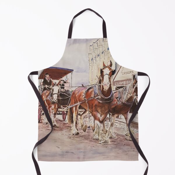 Item preview, Horse Drawn Carriage on a Town Street designed and sold by ChristineDavisArt.