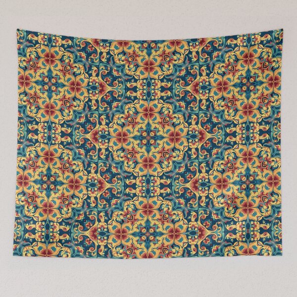 Item preview, Colorful, repeating pattern - vintage-inspired print for textiles, accessories and gift ideas designed and sold by Connys Colorful World.