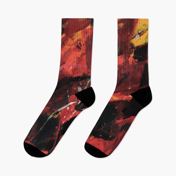Item preview, Fiery Shapes And Textures Abstract Painting designed and sold by NickDedidis.