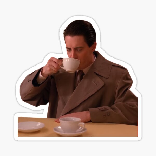 Item preview, Agent Cooper Drinking Coffee – Twin Peaks Aesthetic designed and sold by TheTwinPeaks.
