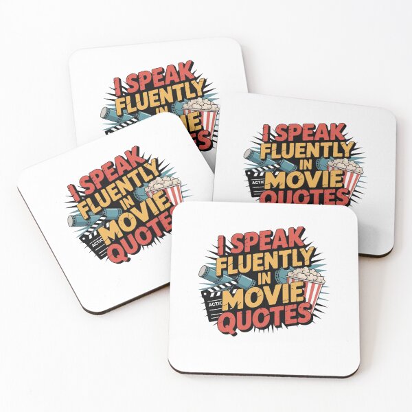 Item preview, I speak fluently in movie quotes designed and sold by Mateusz Majcherek.