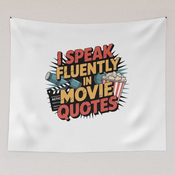 Item preview, I speak fluently in movie quotes designed and sold by Mateusz Majcherek.