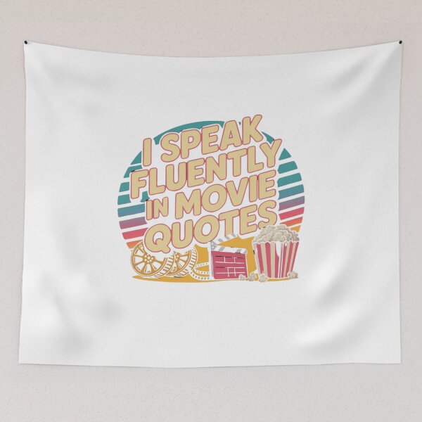 Item preview, I speak fluently in movie quotes designed and sold by Mateusz Majcherek.