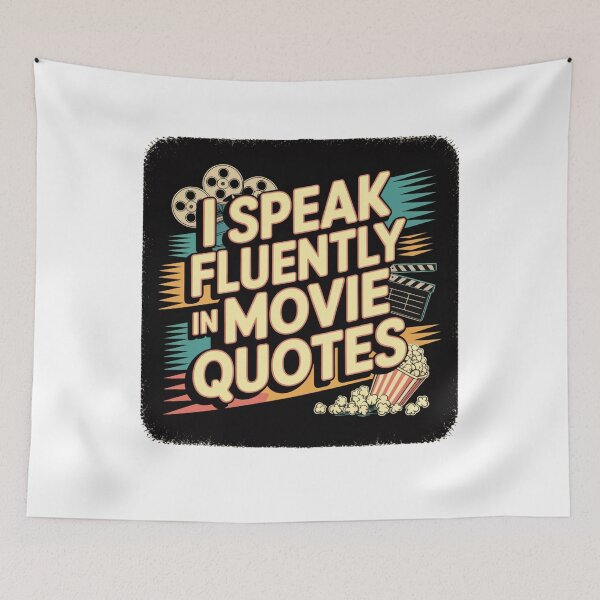 Item preview, I speak fluently in movie quotes designed and sold by Mateusz Majcherek.