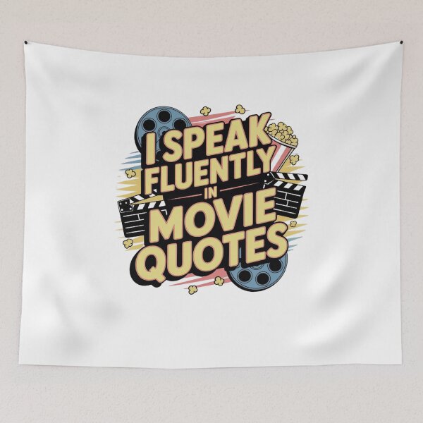 Item preview, I speak fluently in movie quotes designed and sold by Mateusz Majcherek.
