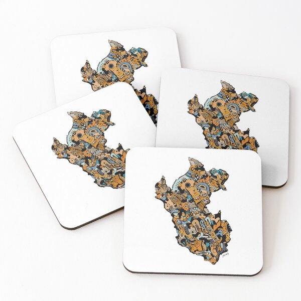 Item preview, Peruvian Map Earth Colors designed and sold by joana-mendiola.