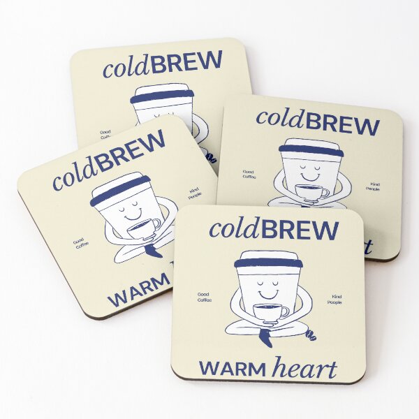 Item preview, Cold Brew & Warm Hearts: Minimalist Kindness Art designed and sold by SmolSummer.Homie.