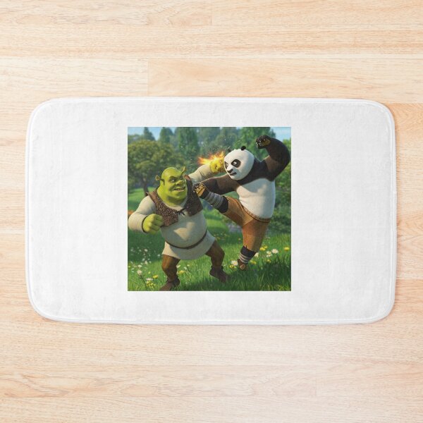 Item preview, Shrek fighting Po  designed and sold by Gauri Desai.