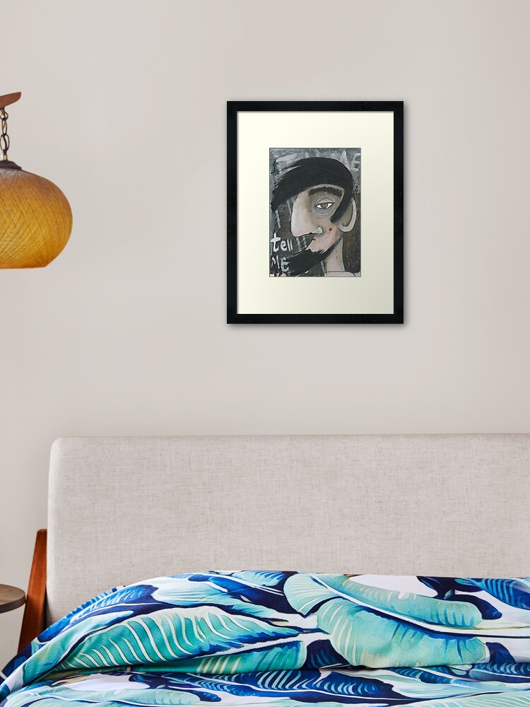 Thumbnail 2 of 7, Framed Art Print, Tell me designed and sold by studiobloknote.