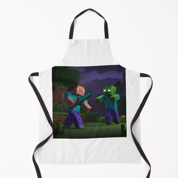 Item preview, steve fighting zombie designed and sold by Gauri Desai.