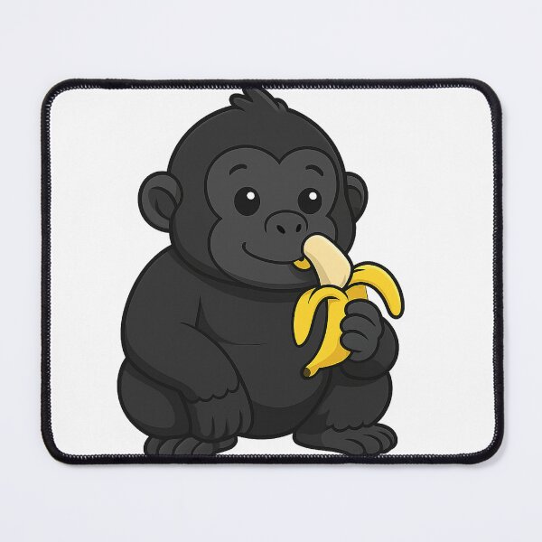 Item preview, Cute Gorilla Eating Banana Happily designed and sold by cottoncode.