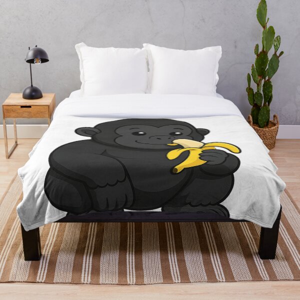 Item preview, Cute Gorilla Eating Banana Happily designed and sold by cottoncode.