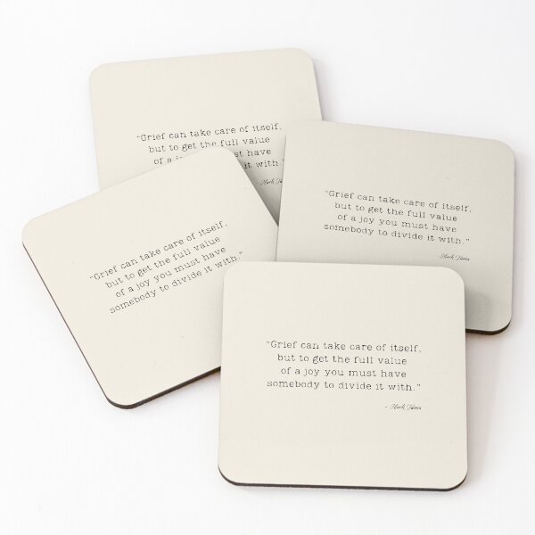 Item preview, A Quote about Grief and Joy by Mark Twain designed and sold by Poemit.