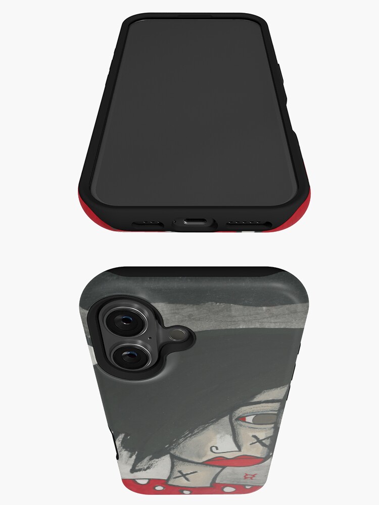 Thumbnail 3 of 4, iPhone Case, Red Polka Dot Rebel designed and sold by studiobloknote.