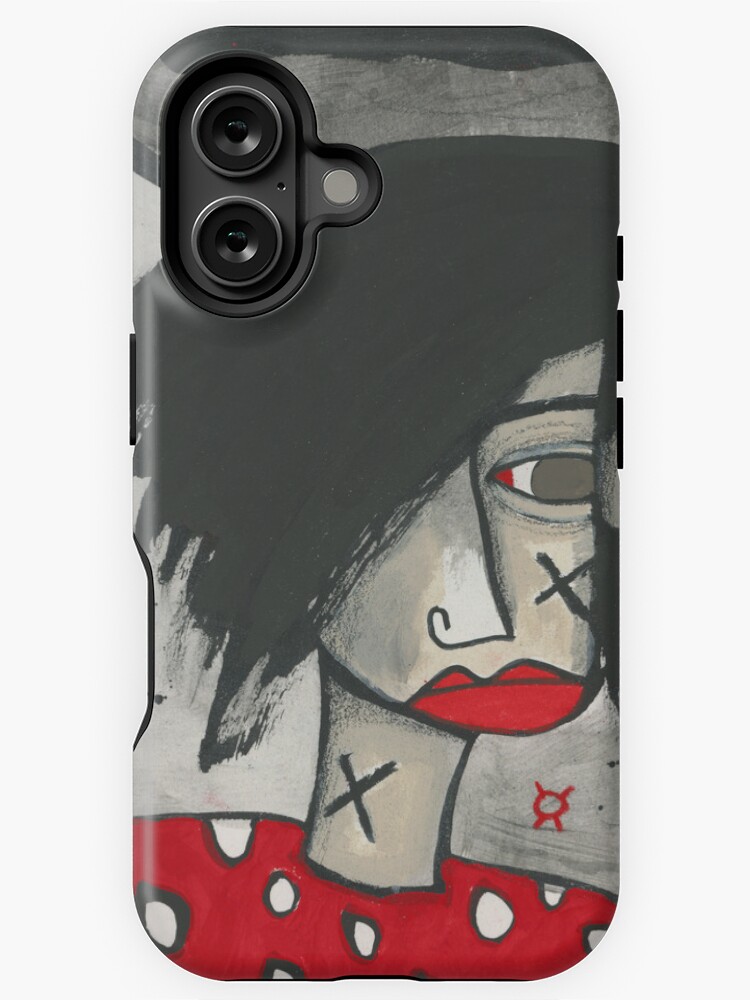 Thumbnail 1 of 4, iPhone Case, Red Polka Dot Rebel designed and sold by studiobloknote.