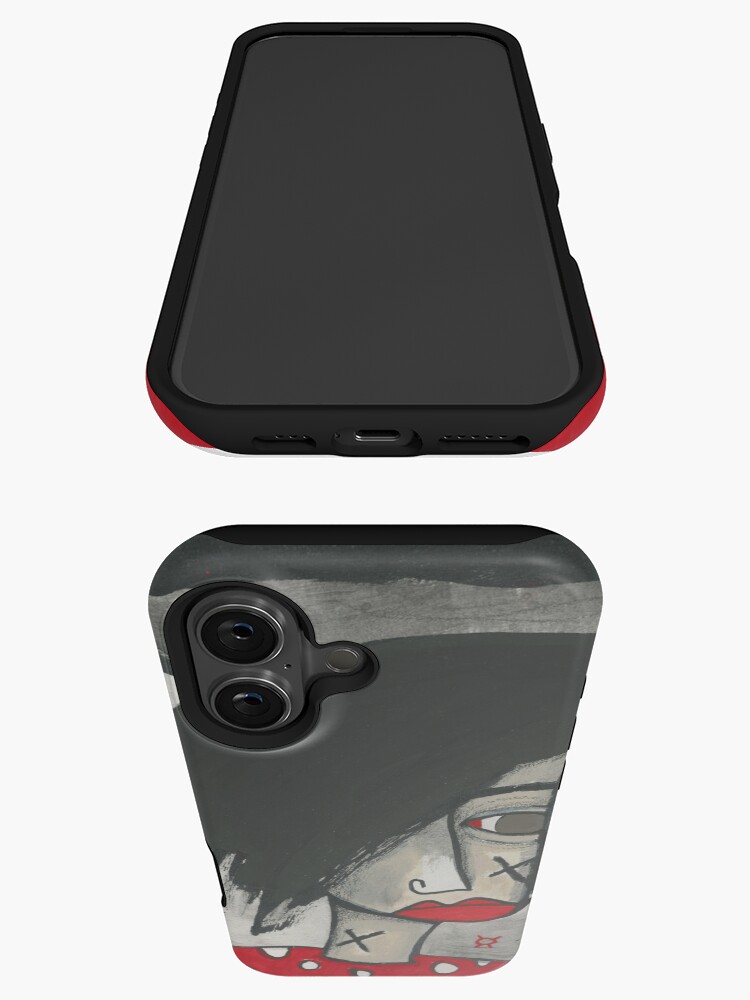 Thumbnail 3 of 4, iPhone Case, Red Polka Dot Rebel designed and sold by studiobloknote.