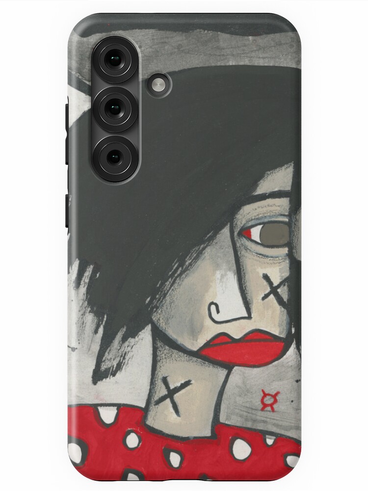 Thumbnail 1 of 4, Samsung Galaxy Phone Case, Red Polka Dot Rebel designed and sold by studiobloknote.