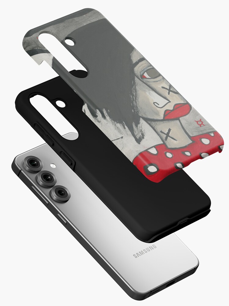Thumbnail 2 of 4, Samsung Galaxy Phone Case, Red Polka Dot Rebel designed and sold by studiobloknote.
