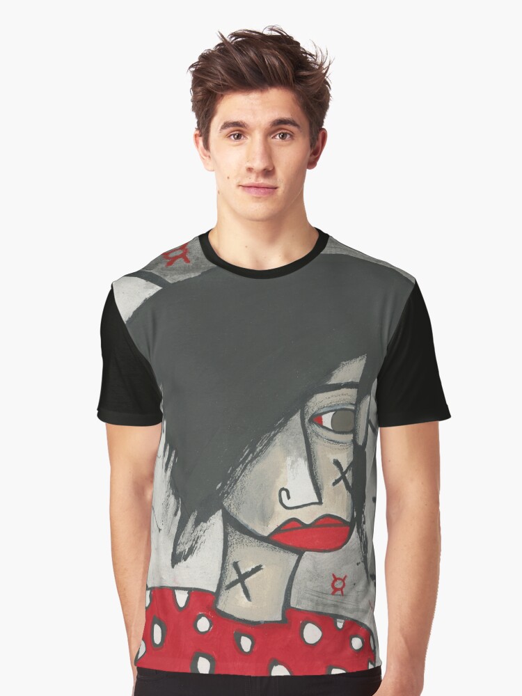 Thumbnail 1 of 5, Graphic T-Shirt, Red Polka Dot Rebel designed and sold by studiobloknote.