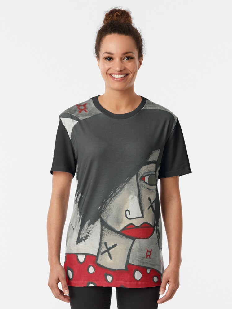Thumbnail 2 of 5, Graphic T-Shirt, Red Polka Dot Rebel designed and sold by studiobloknote.
