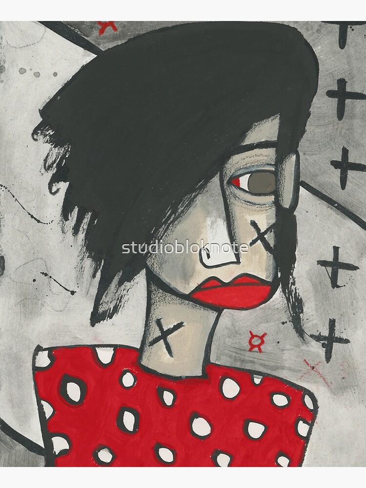 Thumbnail 6 of 6, Apron, Red Polka Dot Rebel designed and sold by studiobloknote.