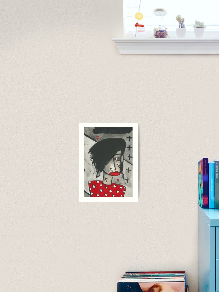 Thumbnail 2 of 3, Art Print, Red Polka Dot Rebel designed and sold by studiobloknote.