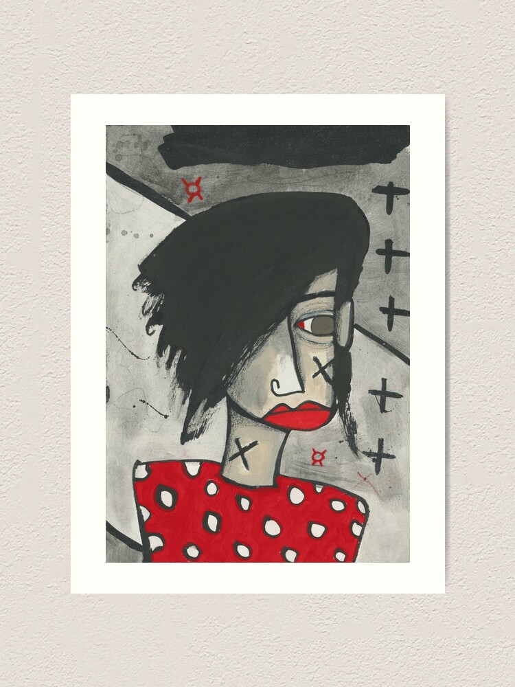 Thumbnail 1 of 3, Art Print, Red Polka Dot Rebel designed and sold by studiobloknote.
