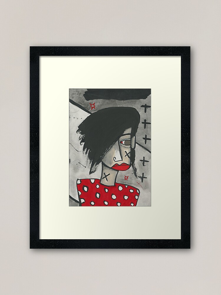 Thumbnail 1 of 7, Framed Art Print, Red Polka Dot Rebel designed and sold by studiobloknote.