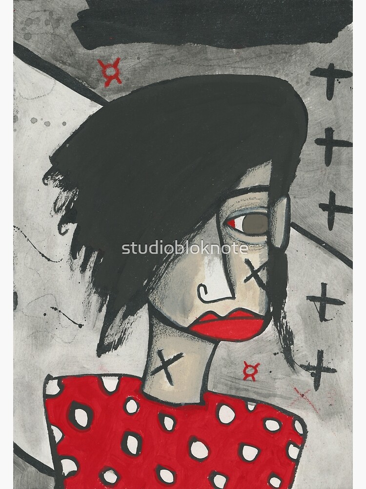 Thumbnail 3 of 3, Canvas Print, Red Polka Dot Rebel designed and sold by studiobloknote.