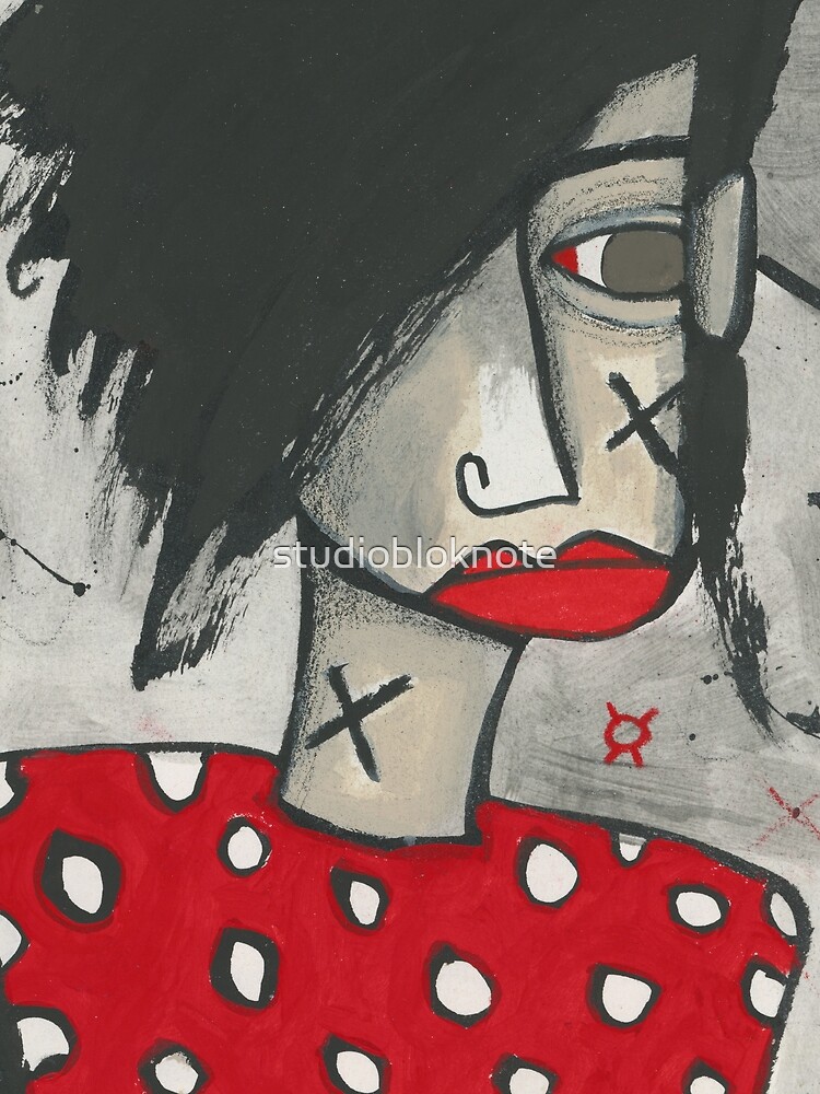 Thumbnail 3 of 3, Scarf, Red Polka Dot Rebel designed and sold by studiobloknote.