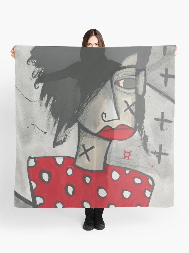 Thumbnail 1 of 3, Scarf, Red Polka Dot Rebel designed and sold by studiobloknote.