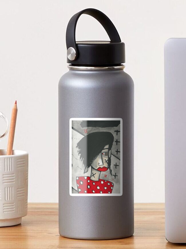 Thumbnail 1 of 3, Sticker, Red Polka Dot Rebel designed and sold by studiobloknote.