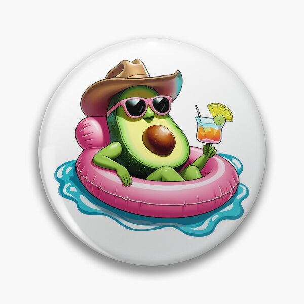 Item preview, Cool Avocado on Vacation – Funny Summer Sticker Design designed and sold by MythicCotton.