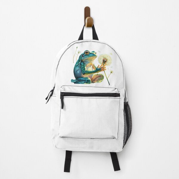 Item preview, Dreamy Frog with Dandelion – Whimsical Nature Illustration designed and sold by MythicCotton.