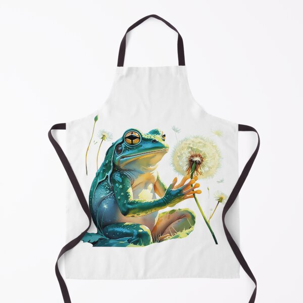 Item preview, Dreamy Frog with Dandelion – Whimsical Nature Illustration designed and sold by MythicCotton.