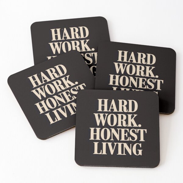 Item preview, Hard Work Honest Living Bold Minimalist Farm Quote designed and sold by Slavicsoul.