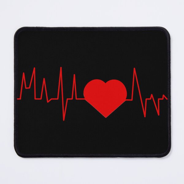 Item preview, Red heart and cardiogram designed and sold by EchoOfSilence.