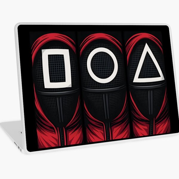 Item preview, Squid Game Guards in Squares – White on Black Vector Art | Minimalist K-Drama Poster Design designed and sold by WAUZ.