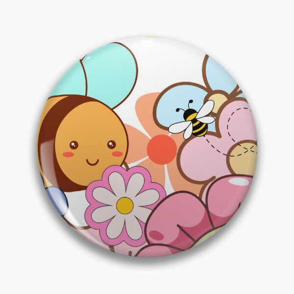 Item preview, Bee Kind – Cute Bee with Flowers designed and sold by lazycreationaaa.