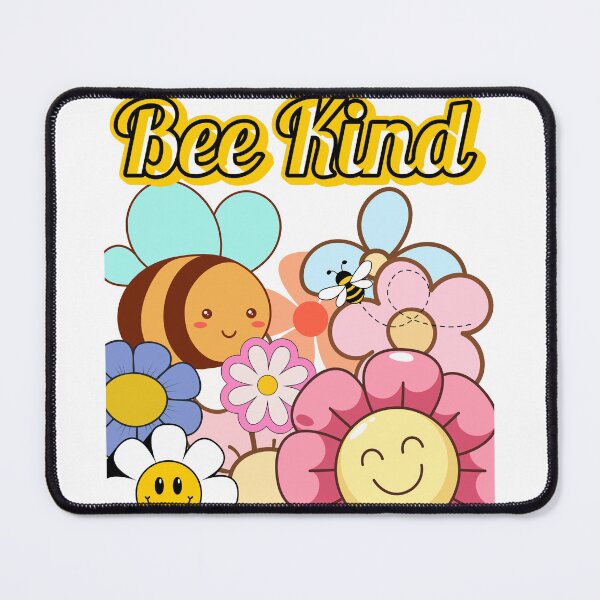 Item preview, Bee Kind – Cute Bee with Flowers designed and sold by lazycreationaaa.