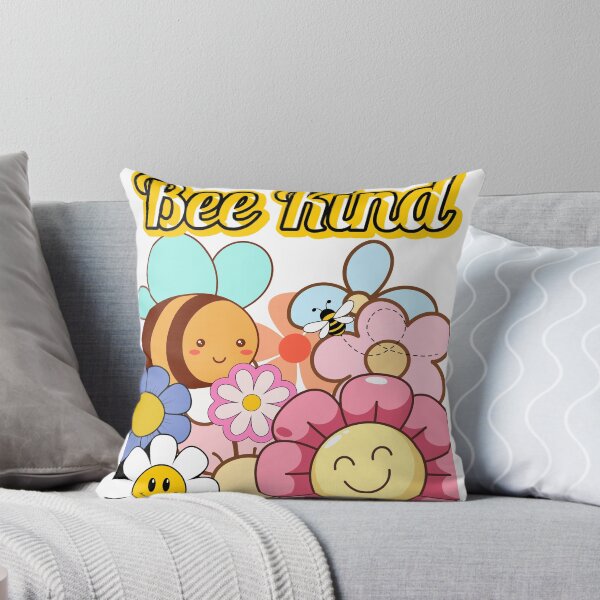 Item preview, Bee Kind – Cute Bee with Flowers designed and sold by lazycreationaaa.