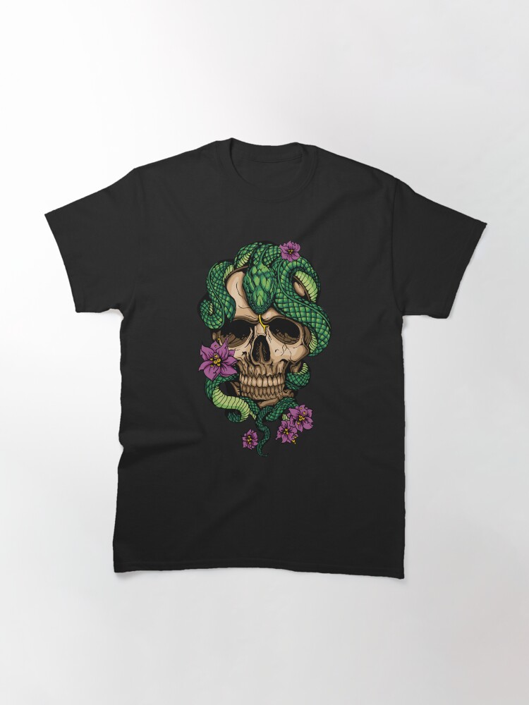 Thumbnail 3 of 7, Classic T-Shirt, New Beginnings Skull designed and sold by hjalte81.