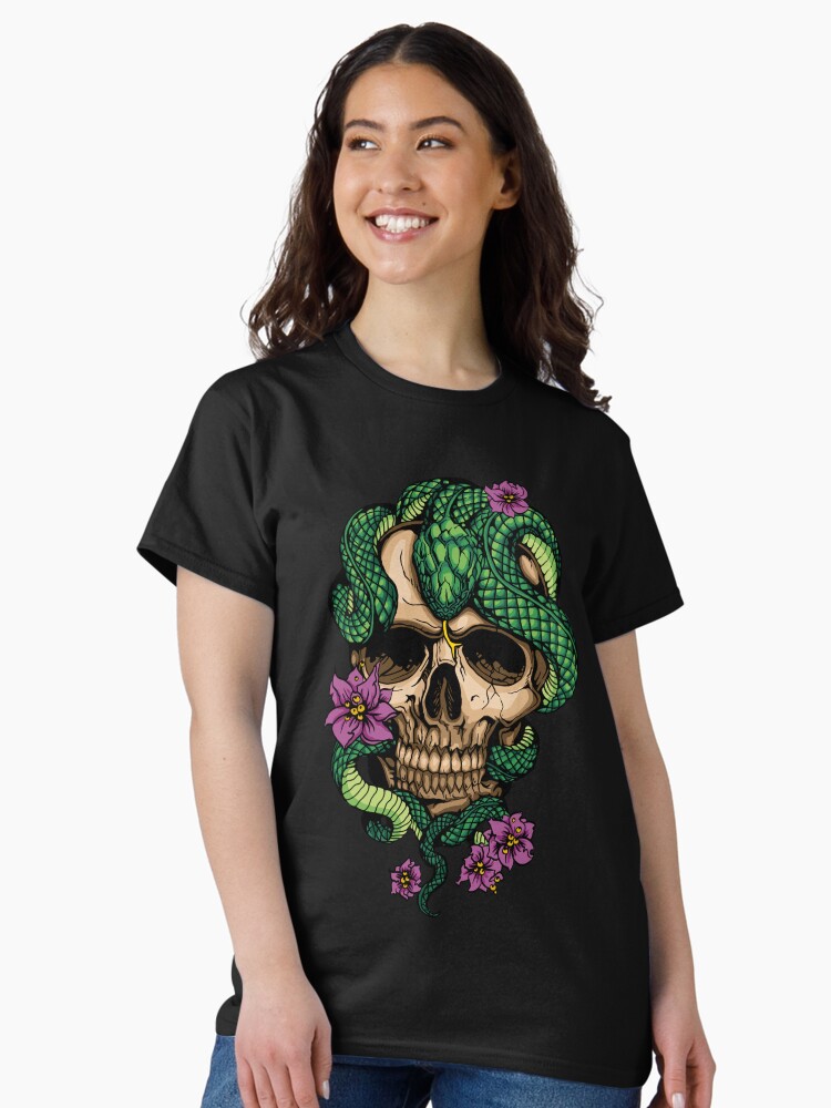 Thumbnail 2 of 7, Classic T-Shirt, New Beginnings Skull designed and sold by hjalte81.