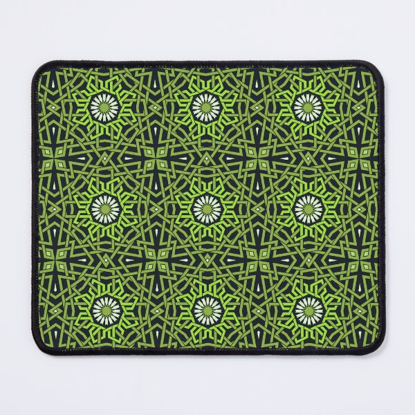 Item preview, Interlocking Flower Eye Pattern in Green designed and sold by Tarjiart.