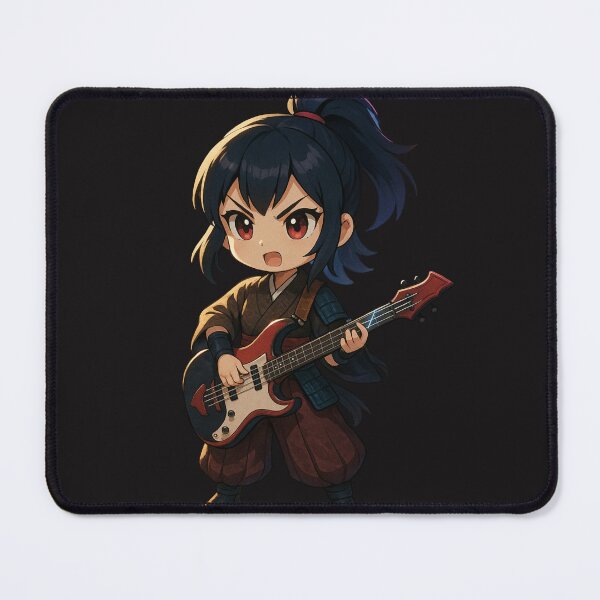 Item preview, Kawaii Guitar Samurai - Chibi Samurai Girl with Electric Katana Guitar designed and sold by ColorSplash123.