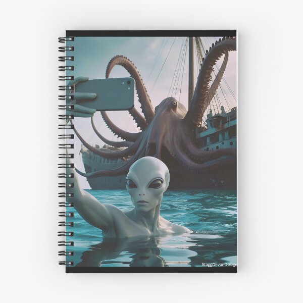 Artikelvorschau, Alien-Selfie mit einem Kraken entworfen und verkauft von StaggDevon.