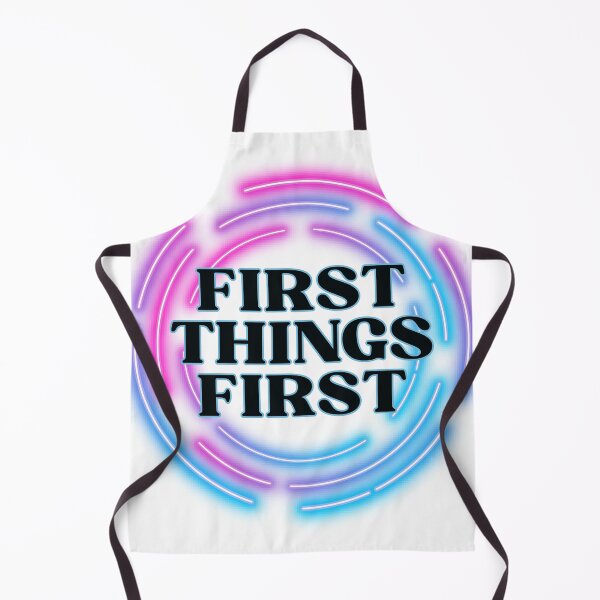 Item preview, Productivity Art | First Things First | Neon Priority Office Gift designed and sold by TextMuse.