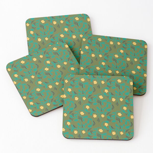 Item preview, Ditsy repeatable flower doodle pattern designed and sold by LilyandLime.