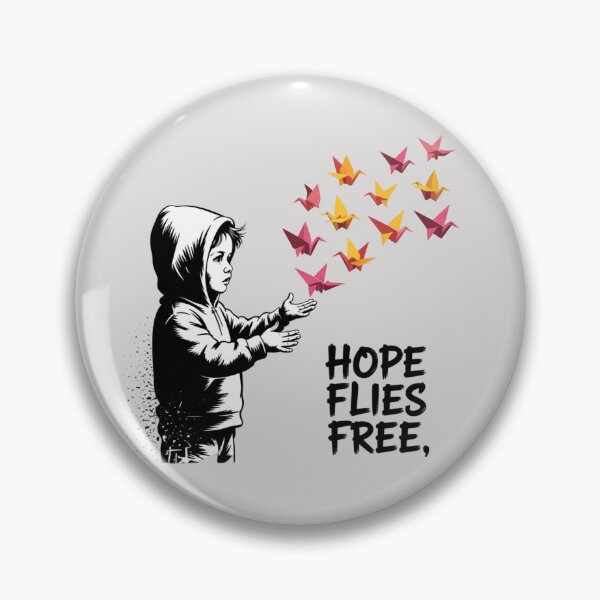 Item preview, Banksy Style Graffiti - Hope Flies Free designed and sold by 123ks.