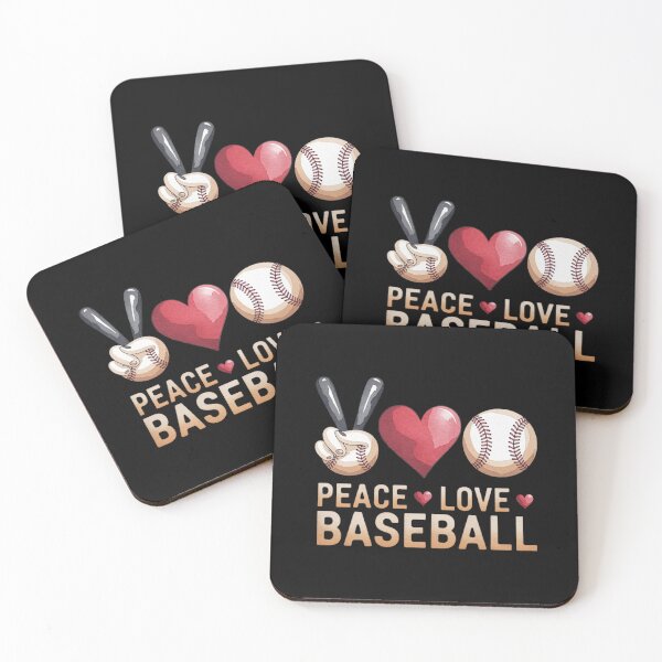 Item preview, Peace, love and baseball designed and sold by FrenchTouch77.